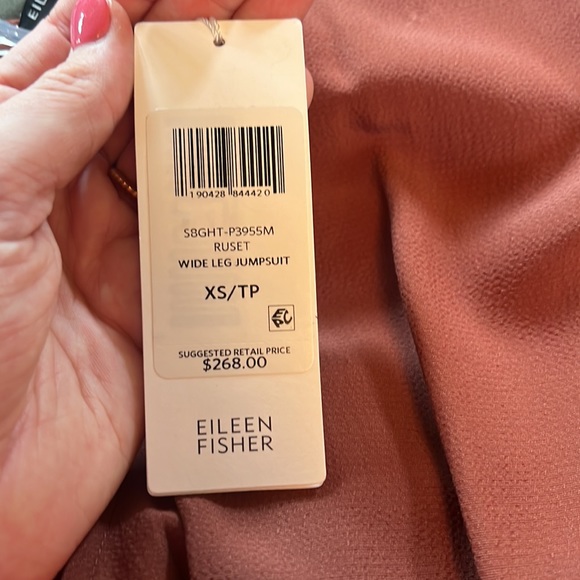 Eileen Fisher ruset wide leg jumpsuit - Picture 8 of 8